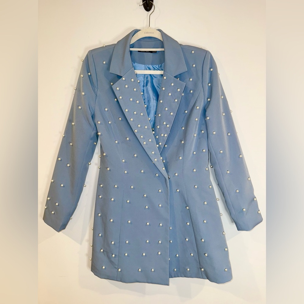 Blazer Dress with Pearl Details